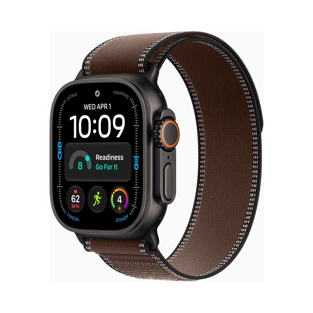 Apple Watch Ultra 4 49mm Black Titanium - Trail Loop Dark Umber (MKAA4)