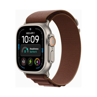 Apple Watch Ultra 4 49mm Natural Titanium - Alpine Loop Burgundy (MK7D4)