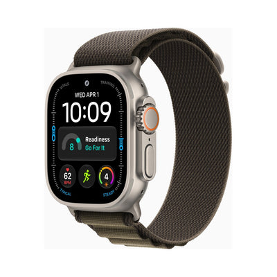Apple Watch Ultra 4 49mm Natural Titanium - Alpine Loop Dark Olive (MK794)