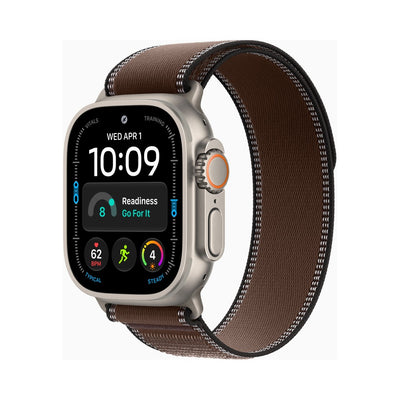 Apple Watch Ultra 4 49mm Natural Titanium - Trail Loop Dark Umber (MK8J4)