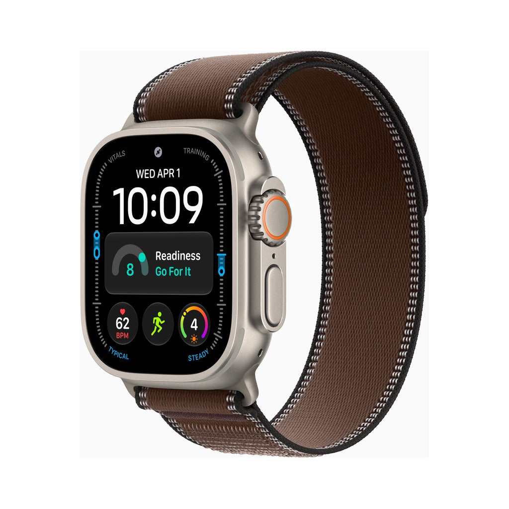 Apple Watch Ultra 4 49mm Natural Titanium - Trail Loop Dark Umber (MK8J4)