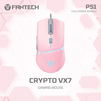 Fantech P51 (Pink) | 5-in-1 Gaming Combo