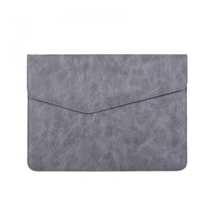Canvas Artisan 13 & 14-inch Soft Leather Laptop Sleeve (EL38-03-14GY)