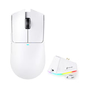 Attack Shark X11 Tri-Mode Wireless Gaming Mouse with Charging Dock - White
