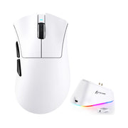 Attack Shark V3 Pro Tri-Mode Wireless Gaming Mouse with Charging Dock - White