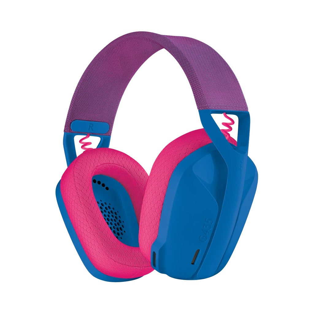 Logitech G435 LIGHTSPEED Wireless Gaming Headset - Blue and Raspberry