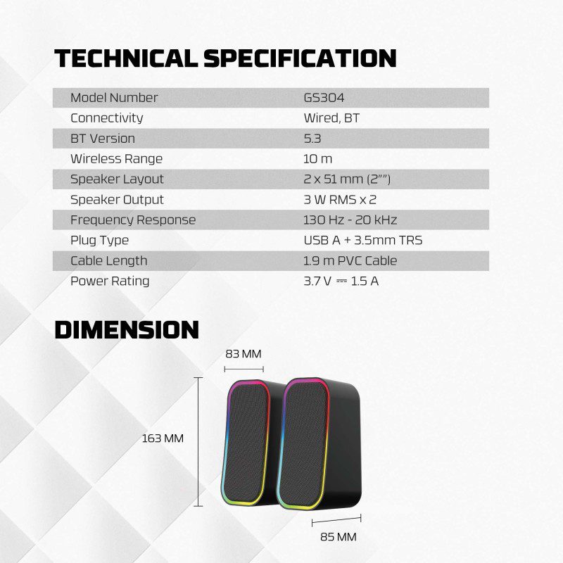 Fantech GS304 Groove | Dual Mode Speakers