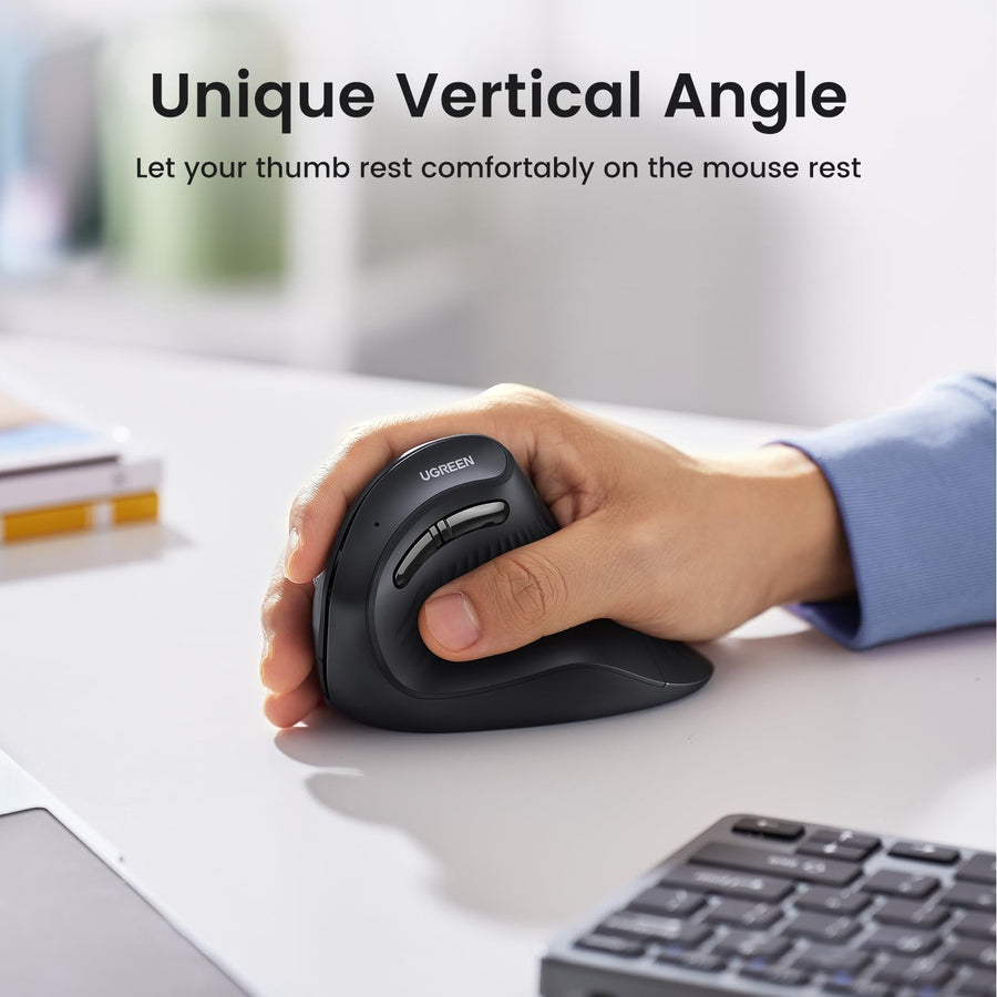 UGREEN Vertical Bluetooth & 2.4G Silent Wireless Mouse 4000 DPI in Lebanon - OutGeeked