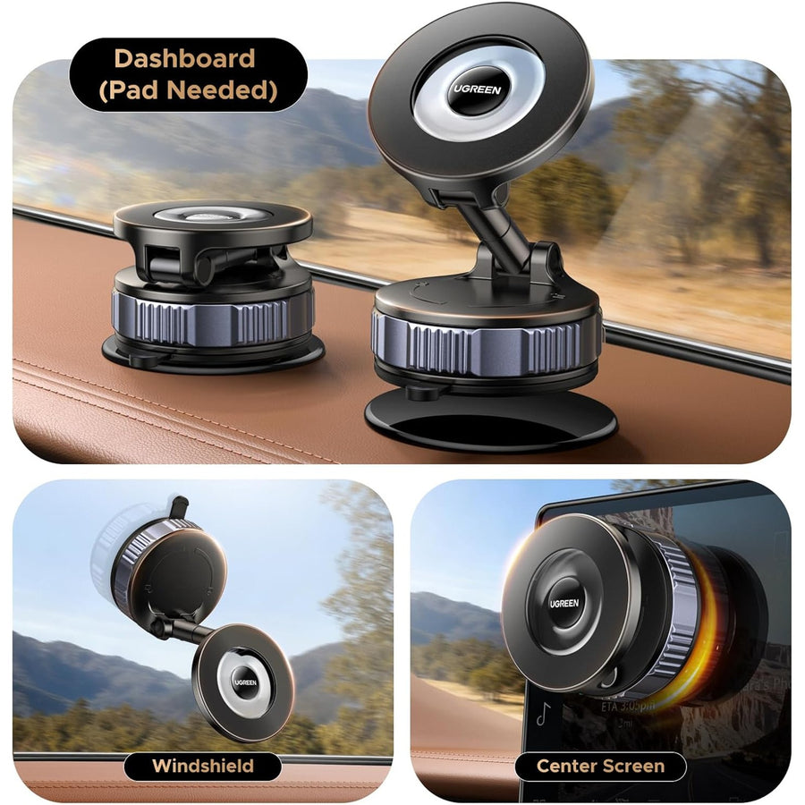 UGREEN Pro-Series MagSafe Car Mount with Vacuum Suction (75666) in Lebanon - OutGeeked