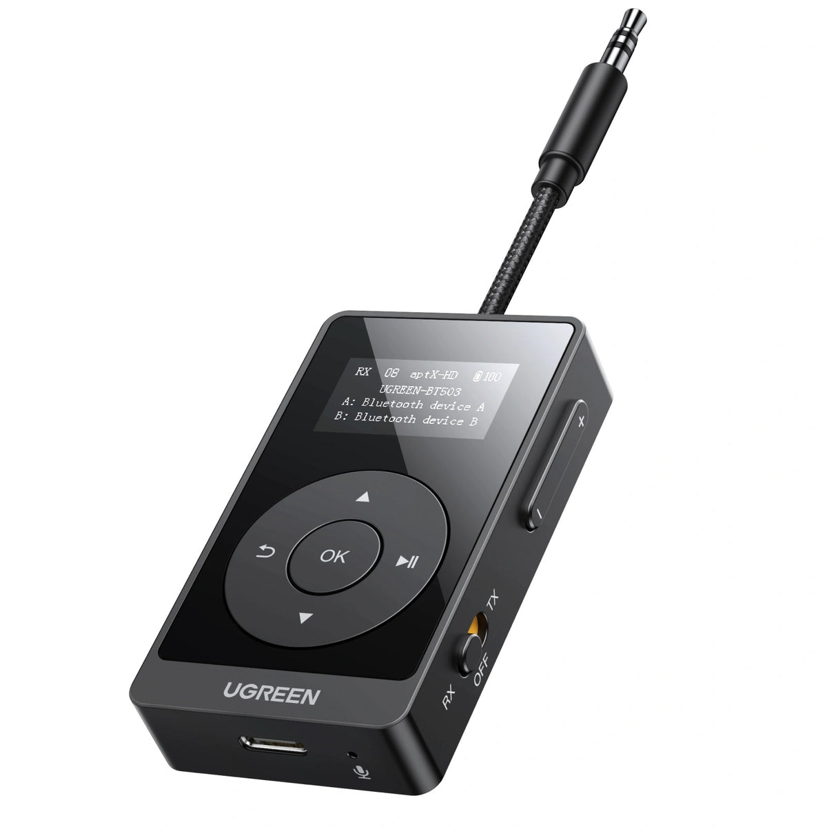 UGREEN Bluetooth 5.3 2-in-1 Transmitter & Receiver with aptX HD (45492) in Lebanon - OutGeeked