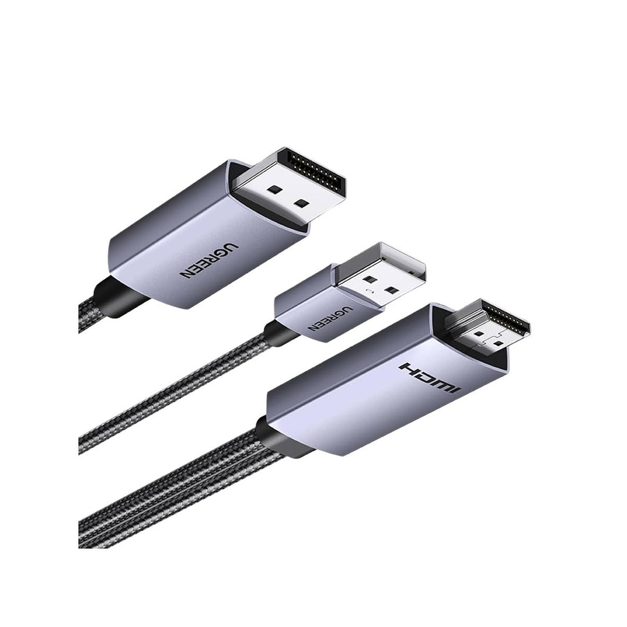 UGREEN HDMI to DisplayPort Cable 4K@60Hz, 2M Braided Aluminum (55329) in Lebanon - OutGeeked