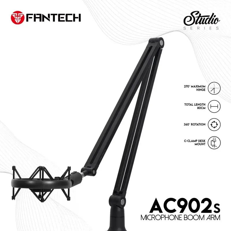 Fantech AC902S Adjustable Microphone Stand with C-Clamp, 80 cm in Lebanon - OutGeeked