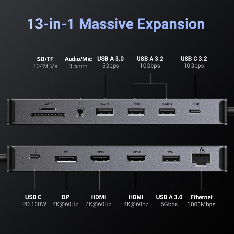 UGREEN REVODOK Pro 313 Triple Display 13-in-1 USB-C Docking Station (15978) in Lebanon - OutGeeked