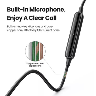 UGREEN 3.5mm Wired Earphones with Microphone & Volume Control (30637) in Lebanon - OutGeeked