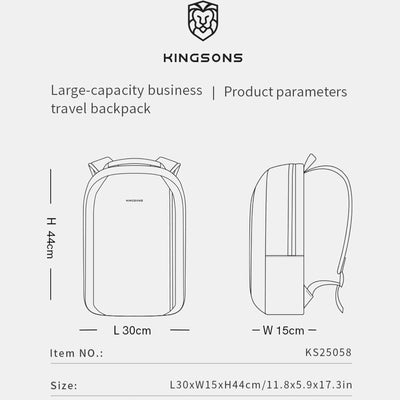 Kingsons 18L Ergonomic Business Laptop Backpack, 15.6-inch (KS25458) in Lebanon - OutGeeked