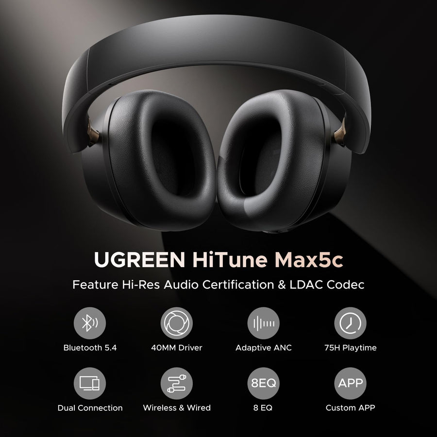 UGREEN HiTune MAX5C Hybrid ANC Wireless Bluetooth Headphones in Lebanon - OutGeeked