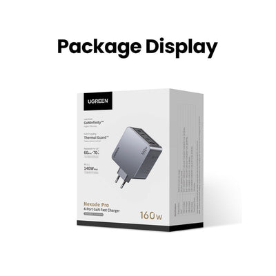 UGREEN Nexode Pro 160W GaN 4-Port Wall Charger with USB-C to USB-C Cable (25877) in Lebanon - OutGeeked