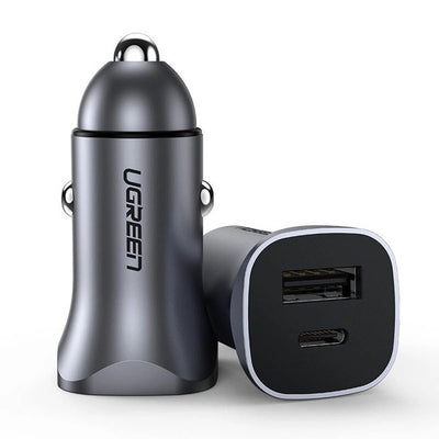 UGREEN Dual Port Fast Car Charger PD 30W + SCP 22.5W USB-C & USB-A (40858) in Lebanon - OutGeeked
