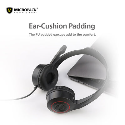 Micropack USB Stereo Computer Headset with Flexible Mic Arm (MHP-02) in Lebanon - OutGeeked