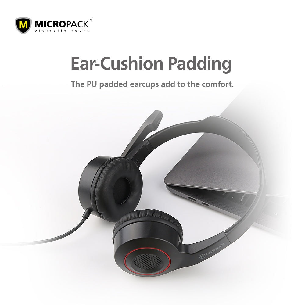 Micropack USB Stereo Computer Headset with Flexible Mic Arm (MHP-02) in Lebanon - OutGeeked