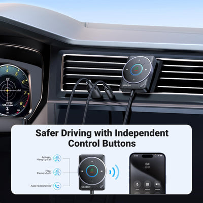 UGREEN Bluetooth 5.4 Car Aux Adapter with Noise Cancellation (35002) in Lebanon - OutGeeked