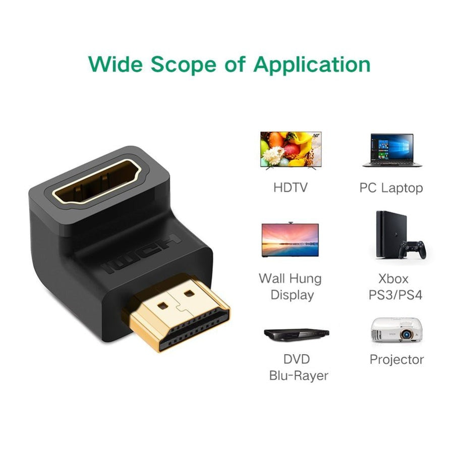 UGREEN HDMI Male to Female 90 Degree Adapter, 4K@60Hz in Lebanon - OutGeeked
