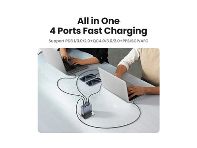 UGREEN Nexode Pro 160W GaN 4-Port Wall Charger with USB-C to USB-C Cable (25877) in Lebanon - OutGeeked