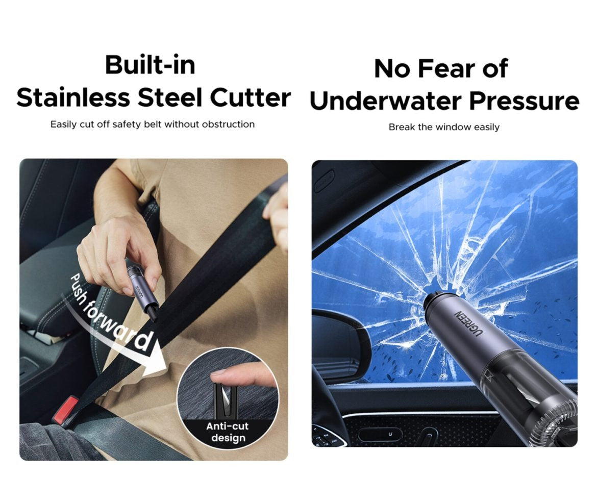 UGREEN Emergency Car Window Breaker and Seatbelt Cutter (35347) in Lebanon - OutGeeked