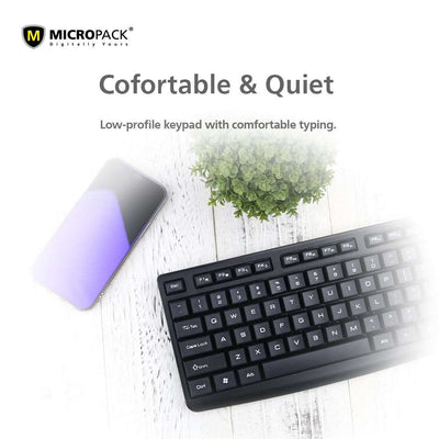 Micropack K206 Compact Wired Keyboard 104-Key English/Arabic in Lebanon - OutGeeked
