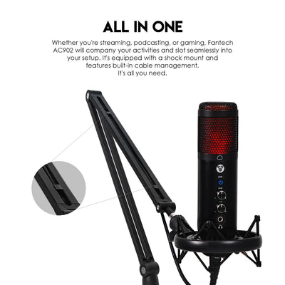 Fantech AC902S Adjustable Microphone Stand with C-Clamp, 80 cm in Lebanon - OutGeeked