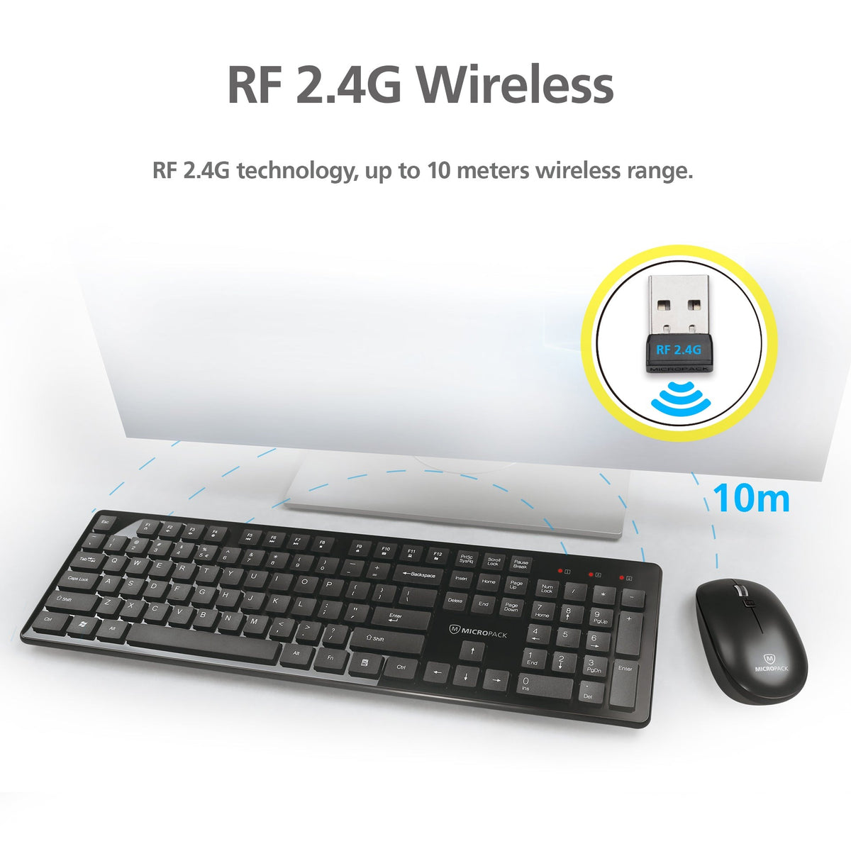 Micropack Ifree Pro Elegant Wireless Keyboard & Mouse Combo (KM-236W) in Lebanon - OutGeeked