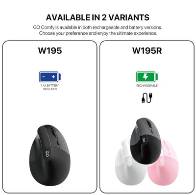 Fantech W195 Go Comfy Vertical Wireless Mouse, Bluetooth 5.1 and 2.4GHz in Lebanon - OutGeeked