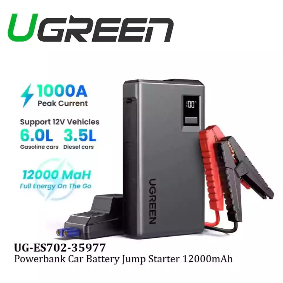 UGREEN 1000A Car Jump Starter, 12000mAh Power Bank with LED Light (35977) in Lebanon - OutGeeked