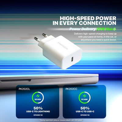 Fantech Power Kit PK202CL 20W PD USB-C Charger with 1M USB-C to Lightning Cable in Lebanon - OutGeeked