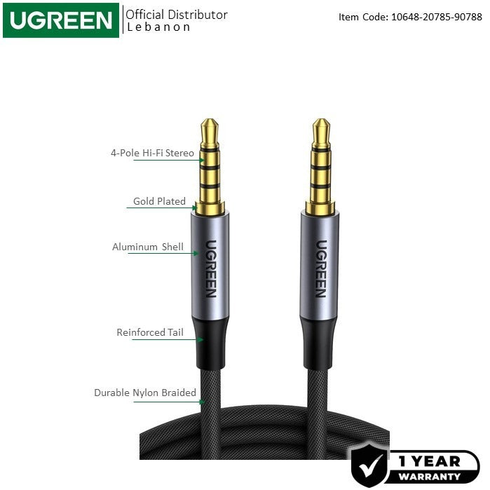 Fantech 3.5mm Audio Cable Converter, 2 x 3.5mm Female to 1 x 3.5mm Male in Lebanon - OutGeeked