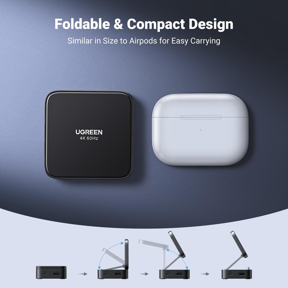 UGREEN 4-in-1 Magnetic USB-C Hub with 4K@60Hz HDMI & 100W PD (35590) in Lebanon - OutGeeked