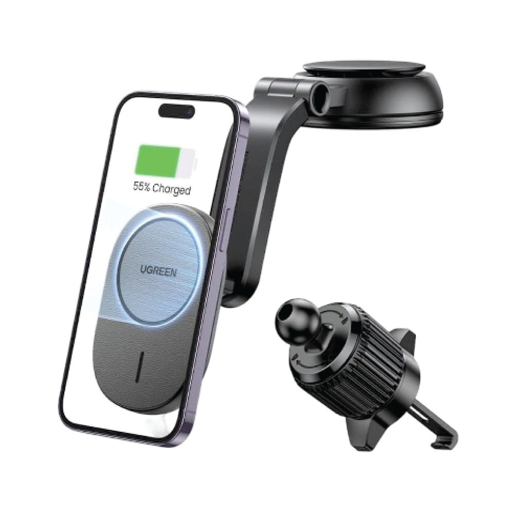 UGREEN 2-in-1 Magnetic 15W Wireless Car Charger & Mount (15120) in Lebanon - OutGeeked