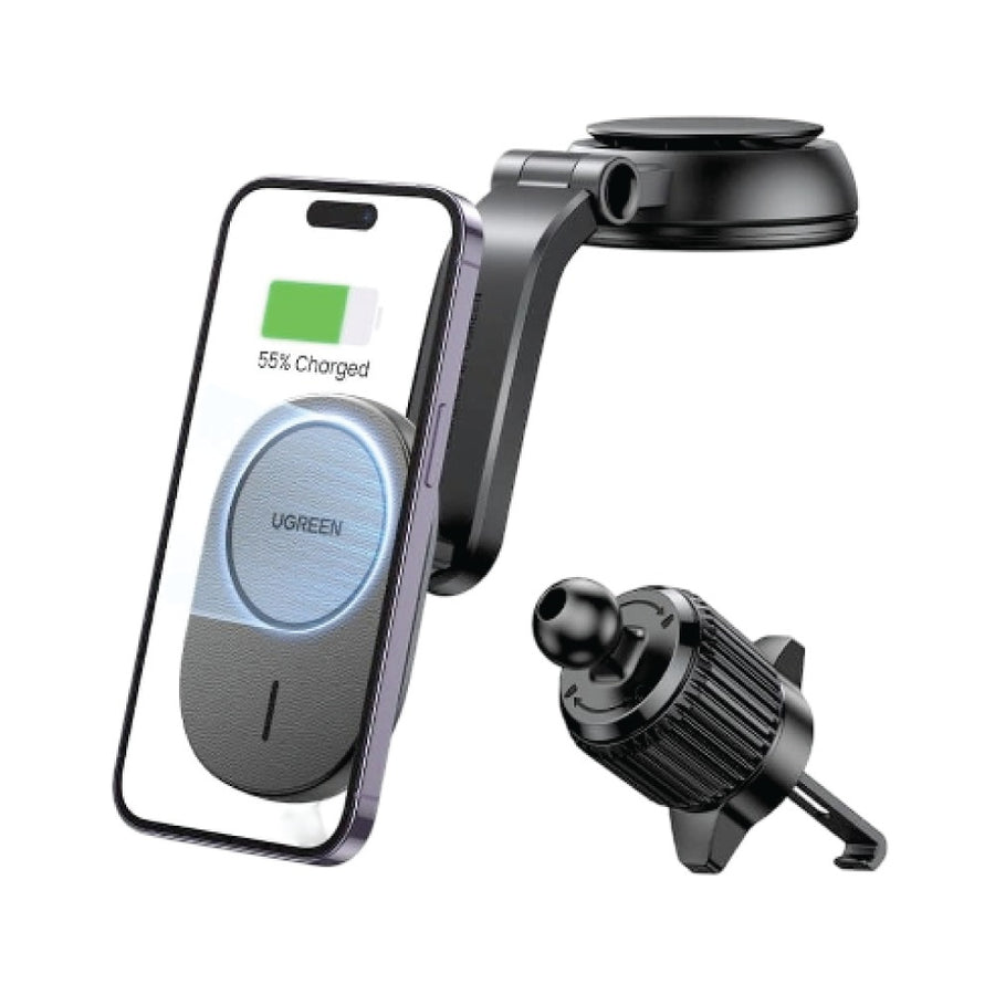 UGREEN 2-in-1 Magnetic 15W Wireless Car Charger & Mount (15120) in Lebanon - OutGeeked