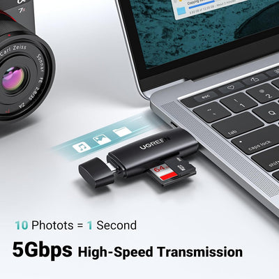 UGREEN 2-in-1 USB 3.0 & USB-C SD Card Reader (80191) in Lebanon - OutGeeked