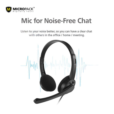 Micropack Chat & Stereo Headset with Flexible Mic and Volume Control (MHP-01) in Lebanon - OutGeeked