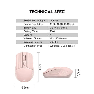 Fantech W605 Go 2.4GHz Optical Wireless Mouse, 1600 DPI in Lebanon - OutGeeked