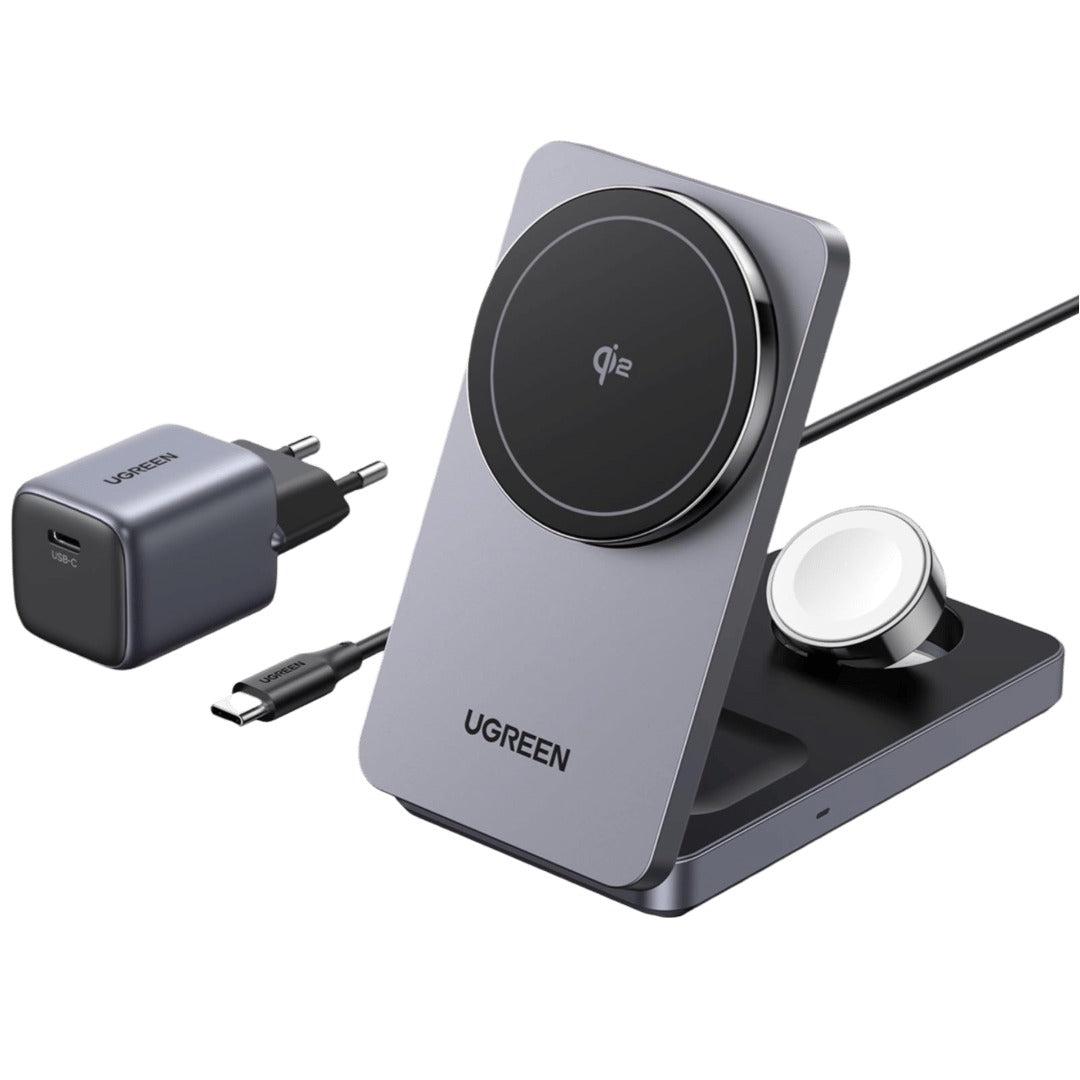 UGREEN 3-in-1 Qi2 25W Magnetic Wireless Charging Station (45025) in Lebanon - OutGeeked