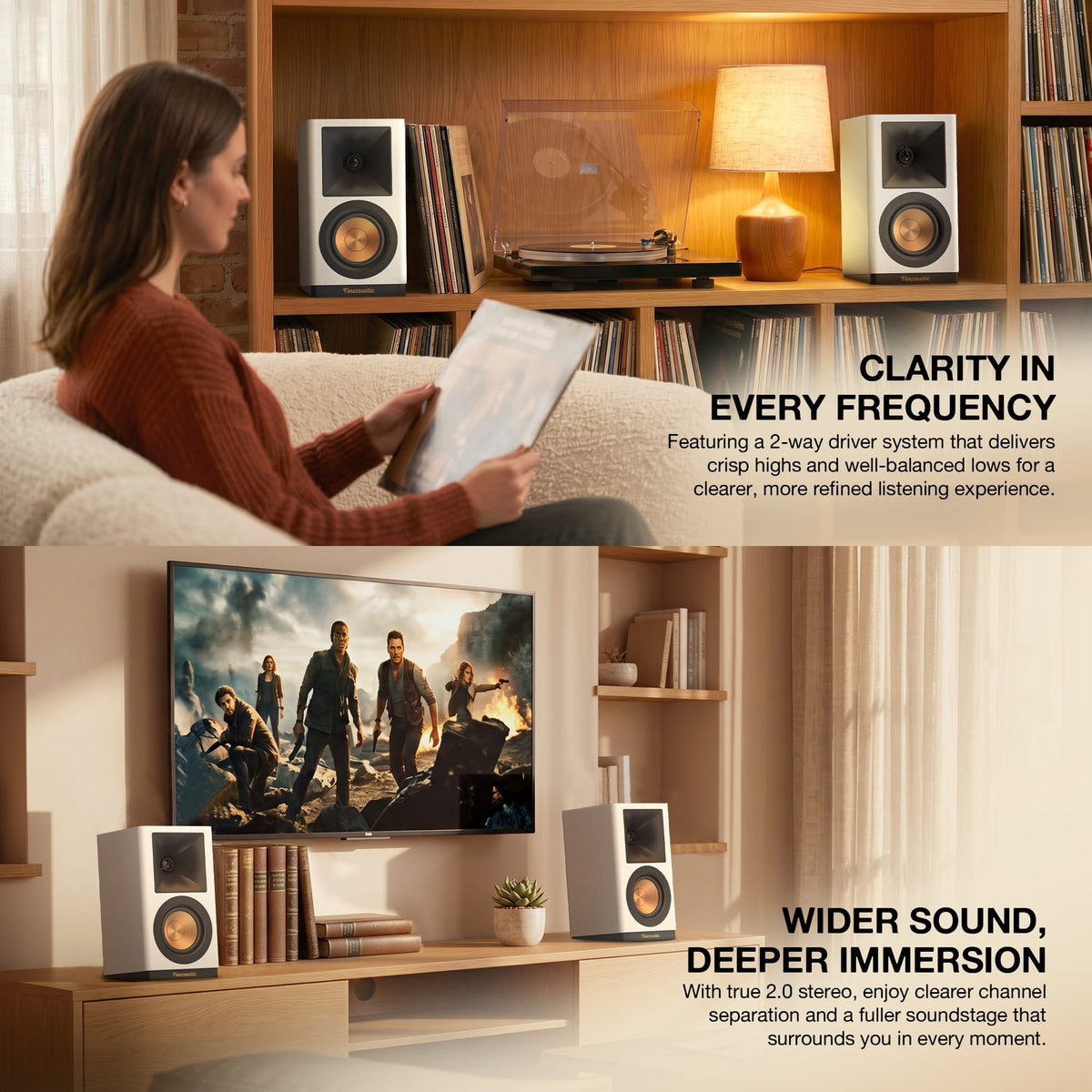 Fantech Hako Studio 302 100W 2.0 Bookshelf Speakers with 6 Inputs in Lebanon - OutGeeked