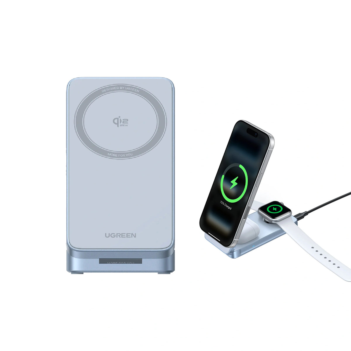 UGREEN 25W Qi2 MagFlow 3-in-1 Foldable Wireless Charger (65901) in Lebanon - OutGeeked