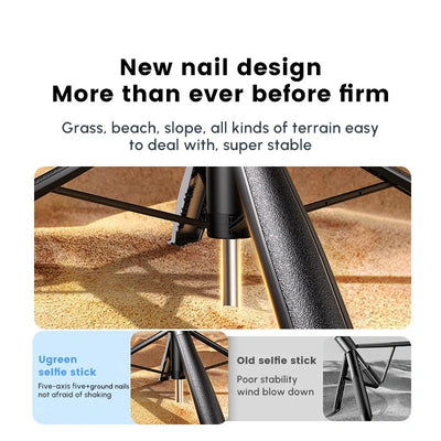 UGREEN 1.7m Aluminum Tripod & Selfie Stick with Bluetooth Remote (45301) in Lebanon - OutGeeked