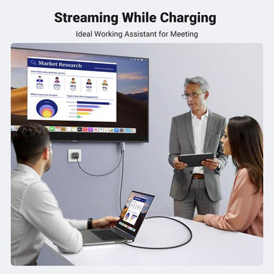UGREEN USB-C to HDMI Braided Cable with 100W PD Charging, 4K, 2M (55330) in Lebanon - OutGeeked