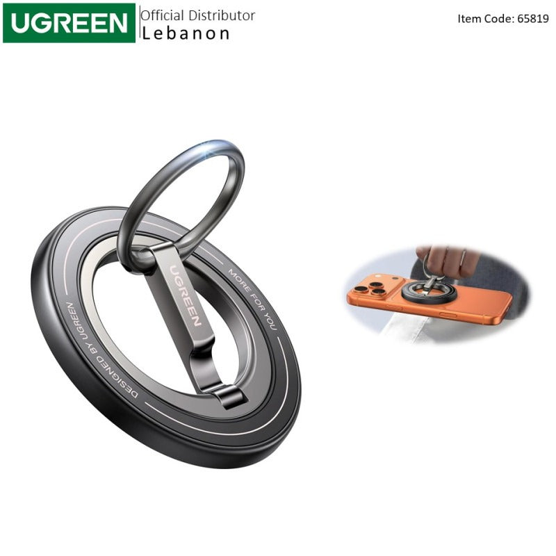 UGREEN MagSafe-Compatible Magnetic Phone Holder & Kickstand Ring (65819) in Lebanon - OutGeeked