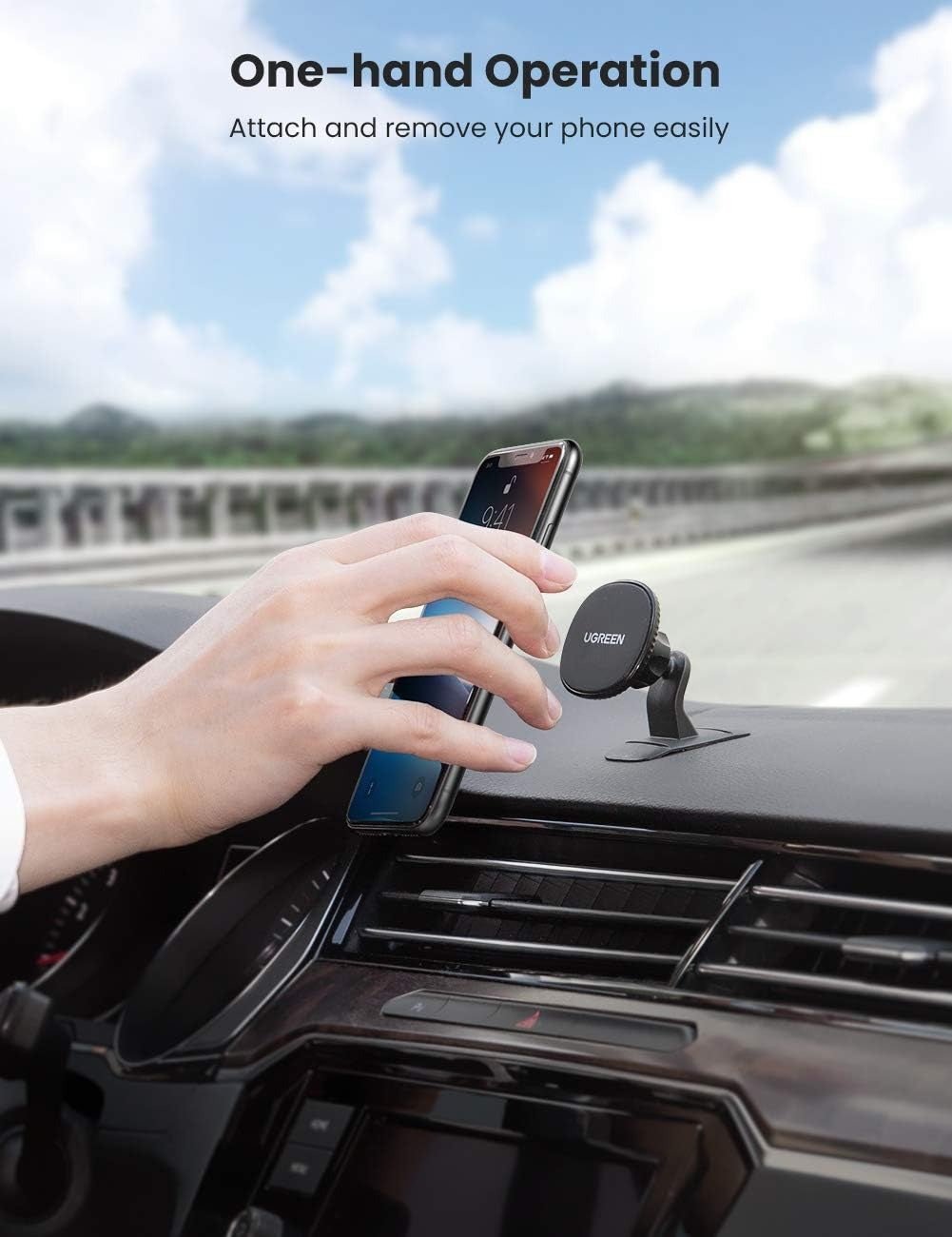 UGREEN Strong Magnetic Car Phone Holder 360° Rotation 4.7''–7.2'' (80785) in Lebanon - OutGeeked