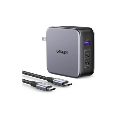 UGREEN Nexode 140W GaN 3-Port Wall Charger with USB-C to USB-C Cable (90549) in Lebanon - OutGeeked