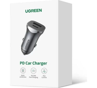 UGREEN Dual Port Fast Car Charger PD 30W + SCP 22.5W USB-C & USB-A (40858) in Lebanon - OutGeeked